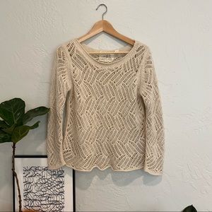 Open Knit merino Wool Blend Sweater